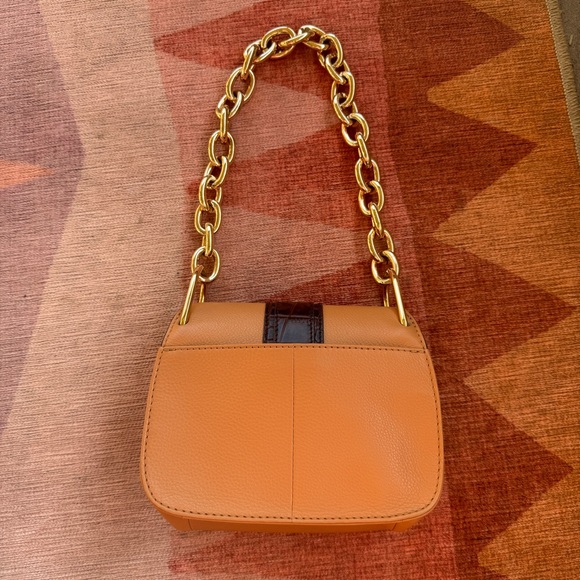 Radley London Racing Mini Leather Shoulder Bag Light Brown Leather Chain Strap - Picture 2 of 8